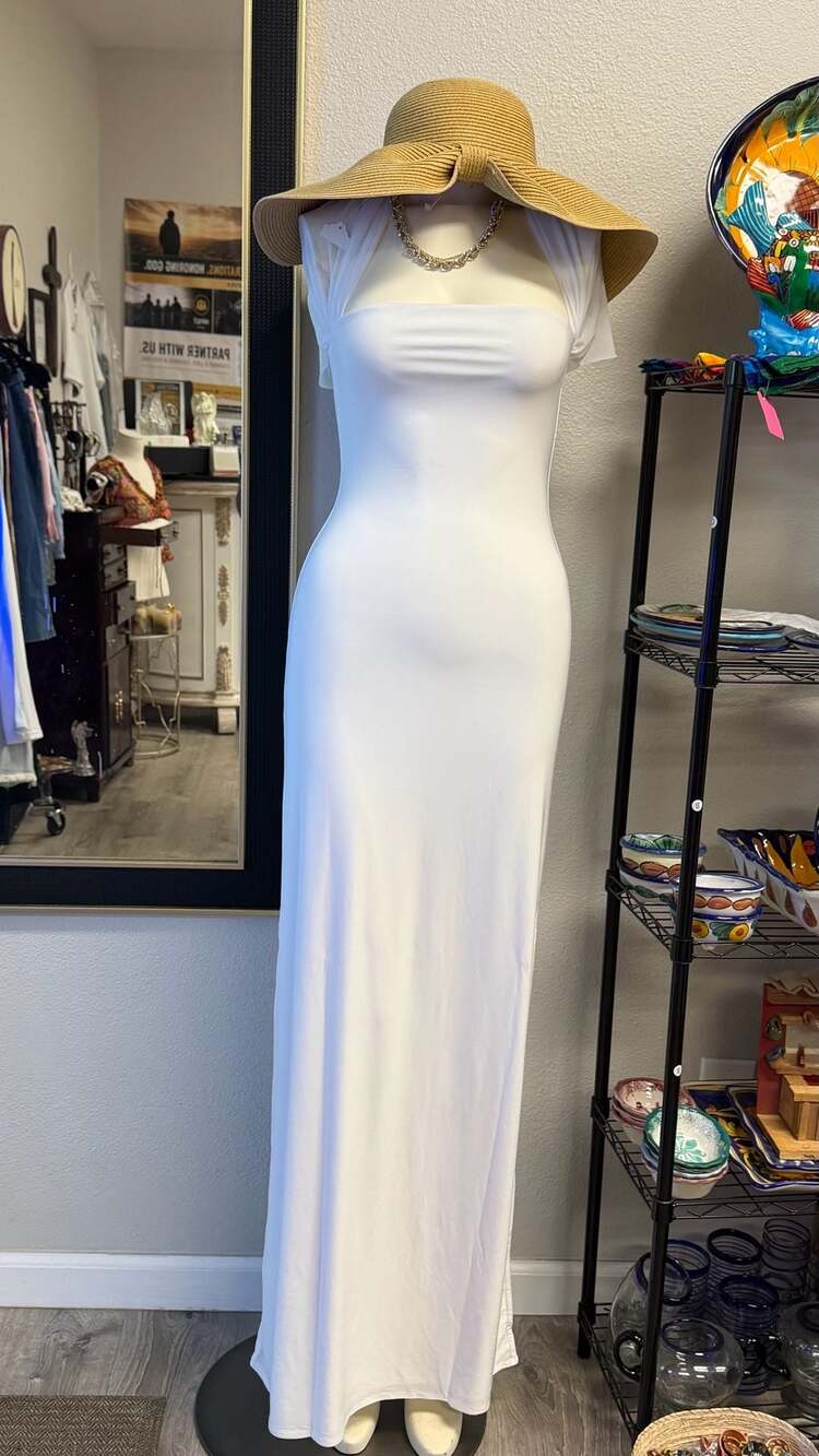 Naked Wardrobe White Maxi Dress